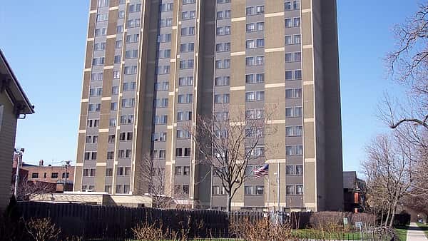 Baptist Manor Apartments on Linwood Avenue in Buffalo, New York, a tower of housing for older residents