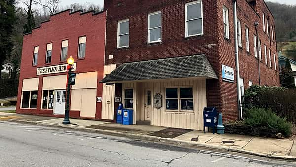 The McGuire Building on Main Street in Sylva, North Carolina, formerly a family home and dental offices