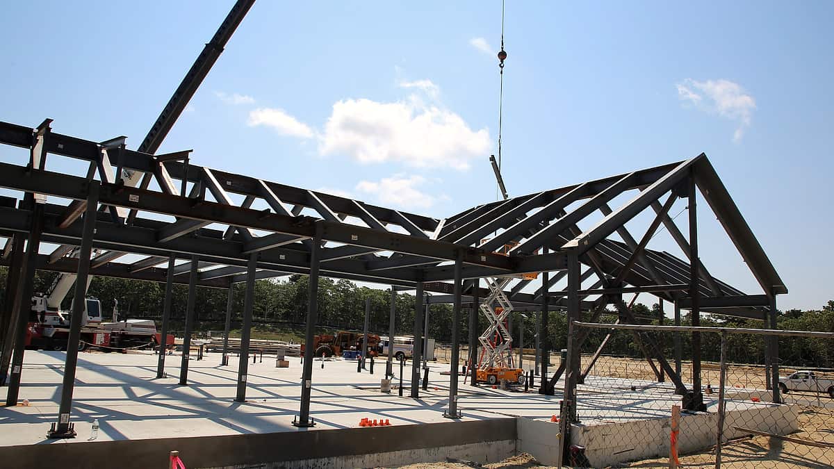 The construction site of a skilled nursing residence at Edgartown on Martha's Vineyard, Massachusetts
