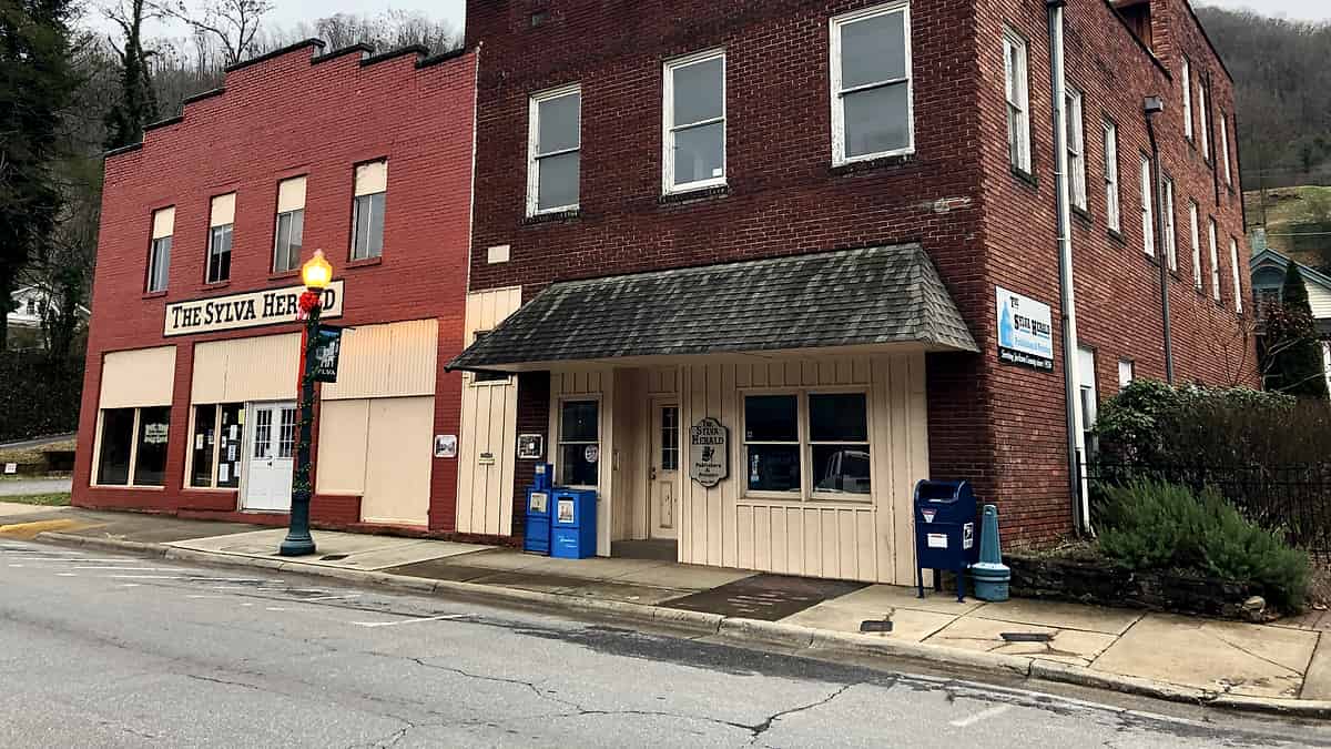 The McGuire Building on Main Street in Sylva, North Carolina, formerly a family home and dental offices